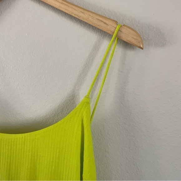 NWT J. Crew Bow-Back Tiered Cotton Maxi Dress Soft Gauze Green Yellow Medium - Picture 6 of 12